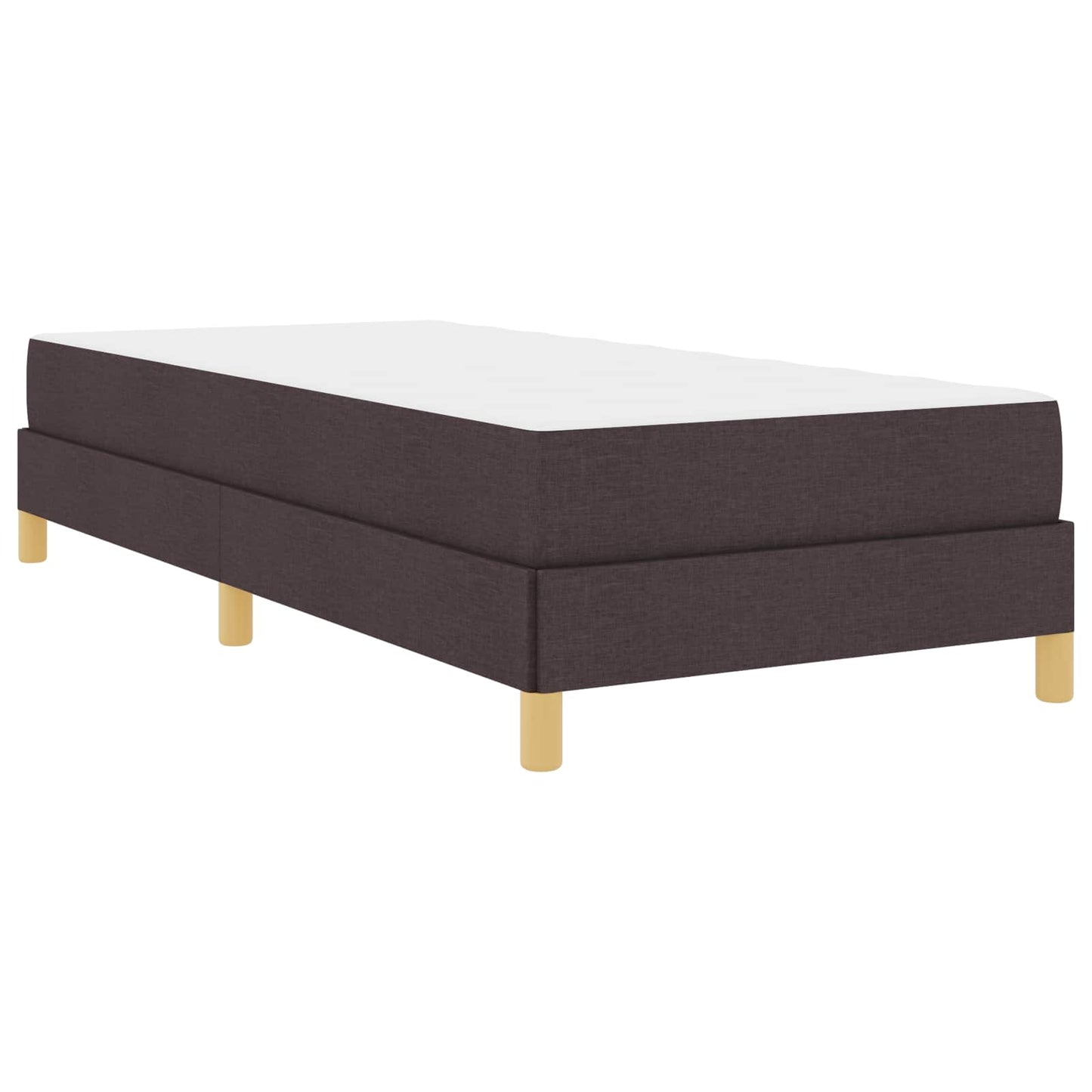Letto a molle con materasso Marrone Scuro 90 x 200 cm Tessuto | homemem39