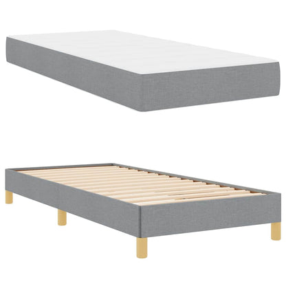 Letto a molle Grigio chiaro e Marrone 100 x 200 cm