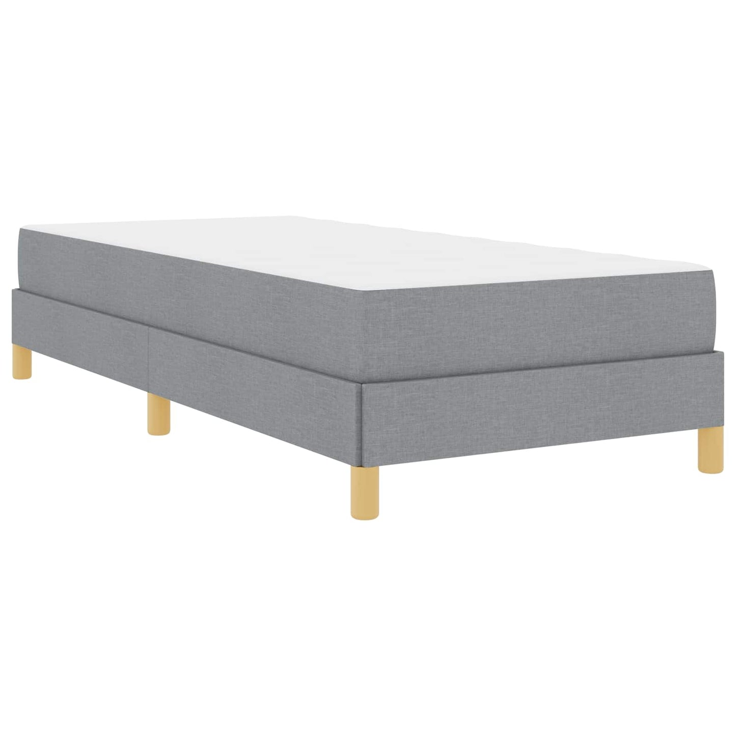 Letto a molle con materasso Grigio chiaro 100 x 200 cm Tessuto | homemem39