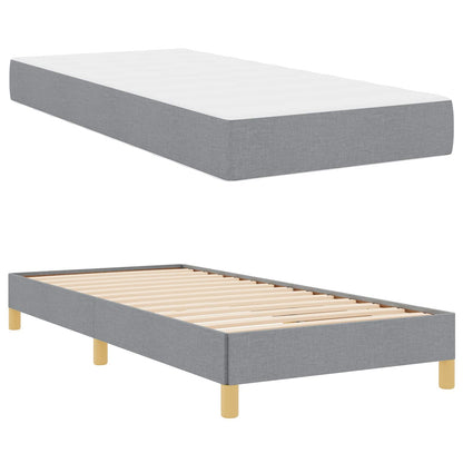 Letto a molle con materasso Grigio chiaro 100 x 200 cm Tessuto | homemem39