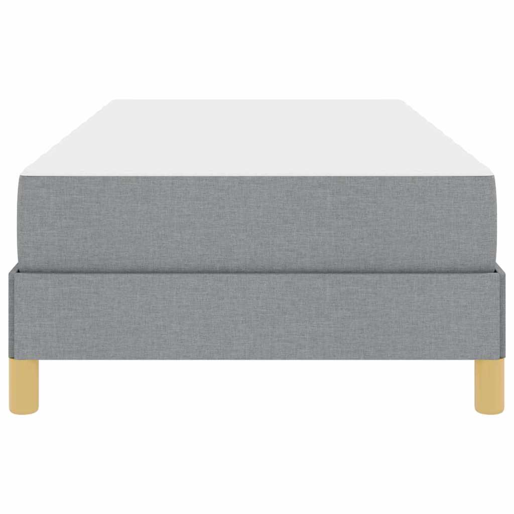 Letto a molle Grigio chiaro e Marrone 100 x 200 cm