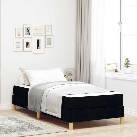 Letto a molle Nero e Marrone 100 x 200 cm