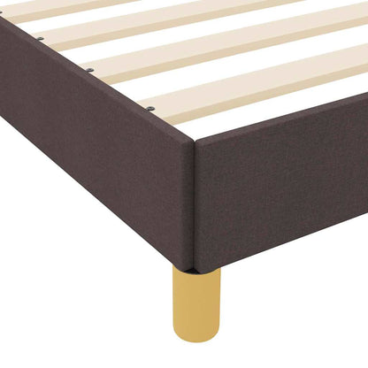 Letto a molle con materasso Marrone Scuro 100 x 200 cm Tessuto | homemem39