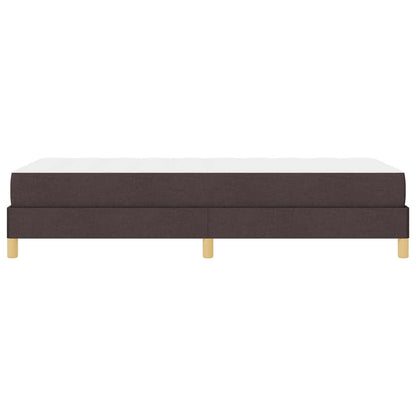 Letto a molle con materasso Marrone Scuro 100 x 200 cm Tessuto | homemem39