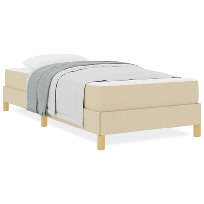 Letto a molle Crema e Marrone 100 x 200 cm