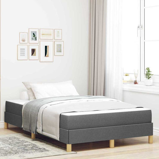 Letto a molle con materasso Grigio scuro 120 x 190 cm Tessuto | homemem39
