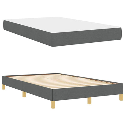 Letto a molle con materasso Grigio scuro 120 x 190 cm Tessuto | homemem39