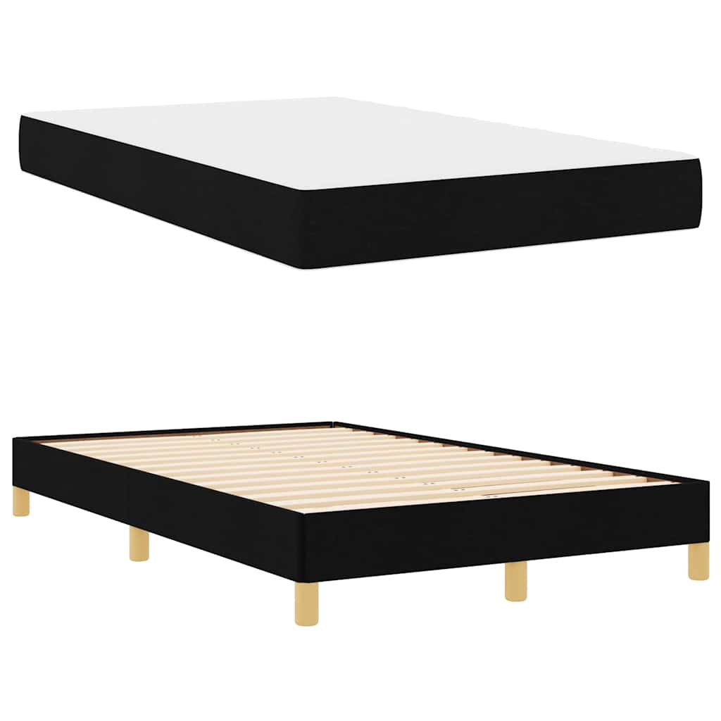 Letto a molle con materasso Nero 120 x 190 cm Tessuto | homemem39