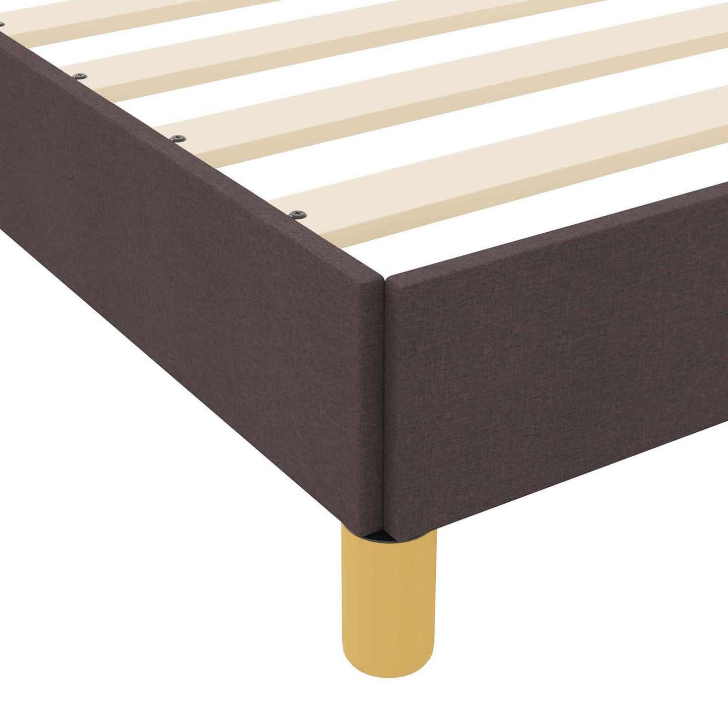 Letto a molle con materasso Marrone Scuro 120 x 190 cm Tessuto | homemem39