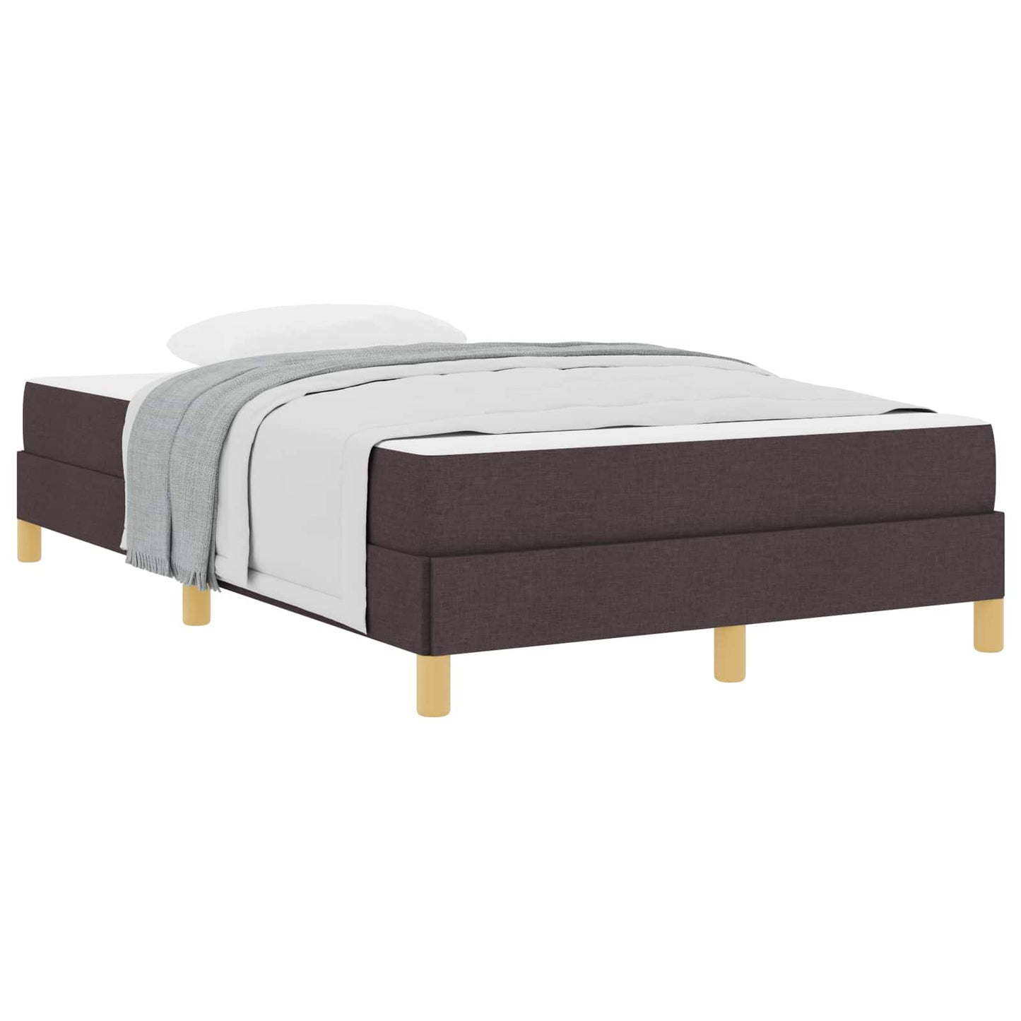 Letto a molle con materasso Marrone Scuro 120 x 190 cm Tessuto | homemem39