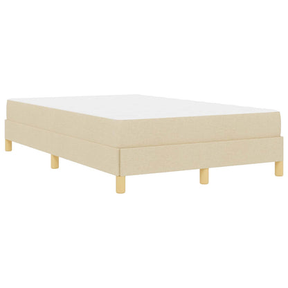 Letto a molle con materasso Crema 120 x 190 cm Tessuto