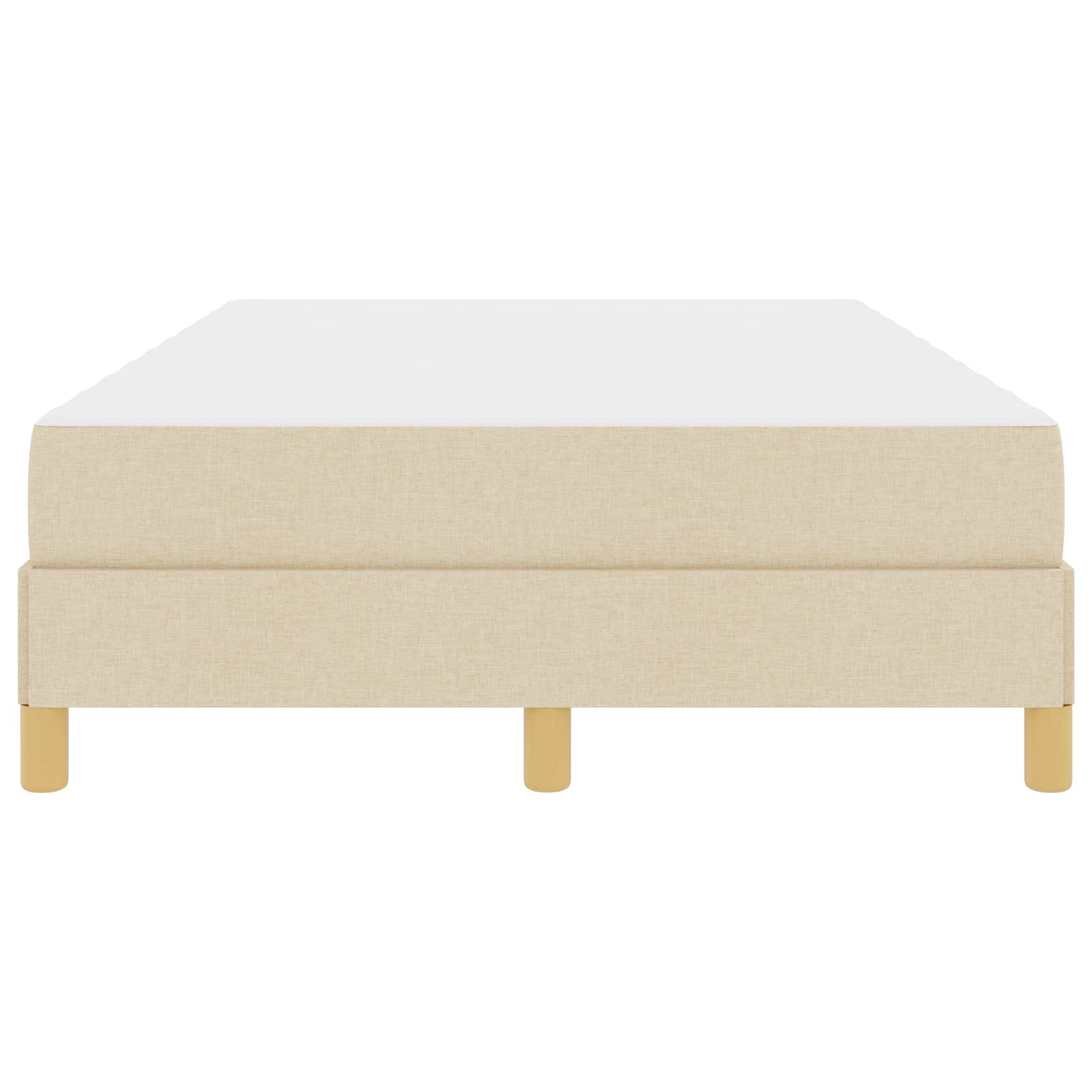 Letto a molle con materasso Crema 120 x 190 cm Tessuto | homemem39