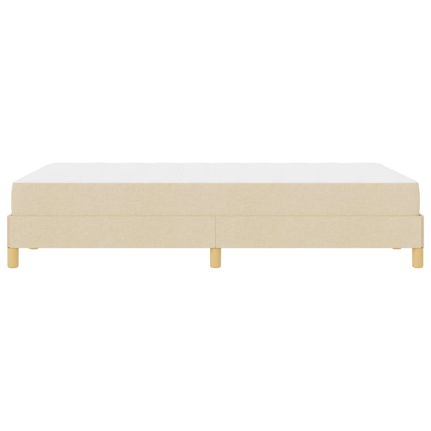 Letto a molle con materasso Crema 120 x 190 cm Tessuto | homemem39