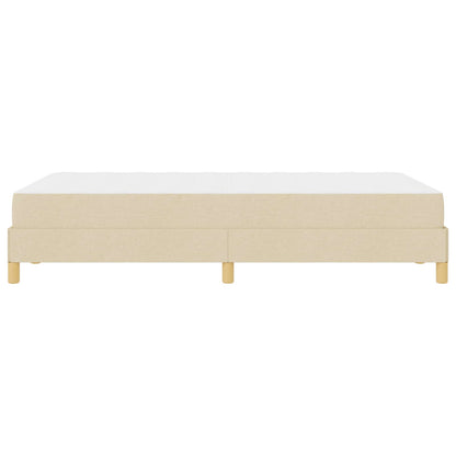 Letto a molle con materasso Crema 120 x 190 cm Tessuto