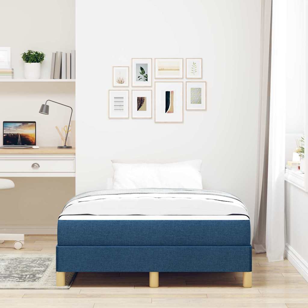 Letto a molle Blu e Marrone 120 x 190 cm