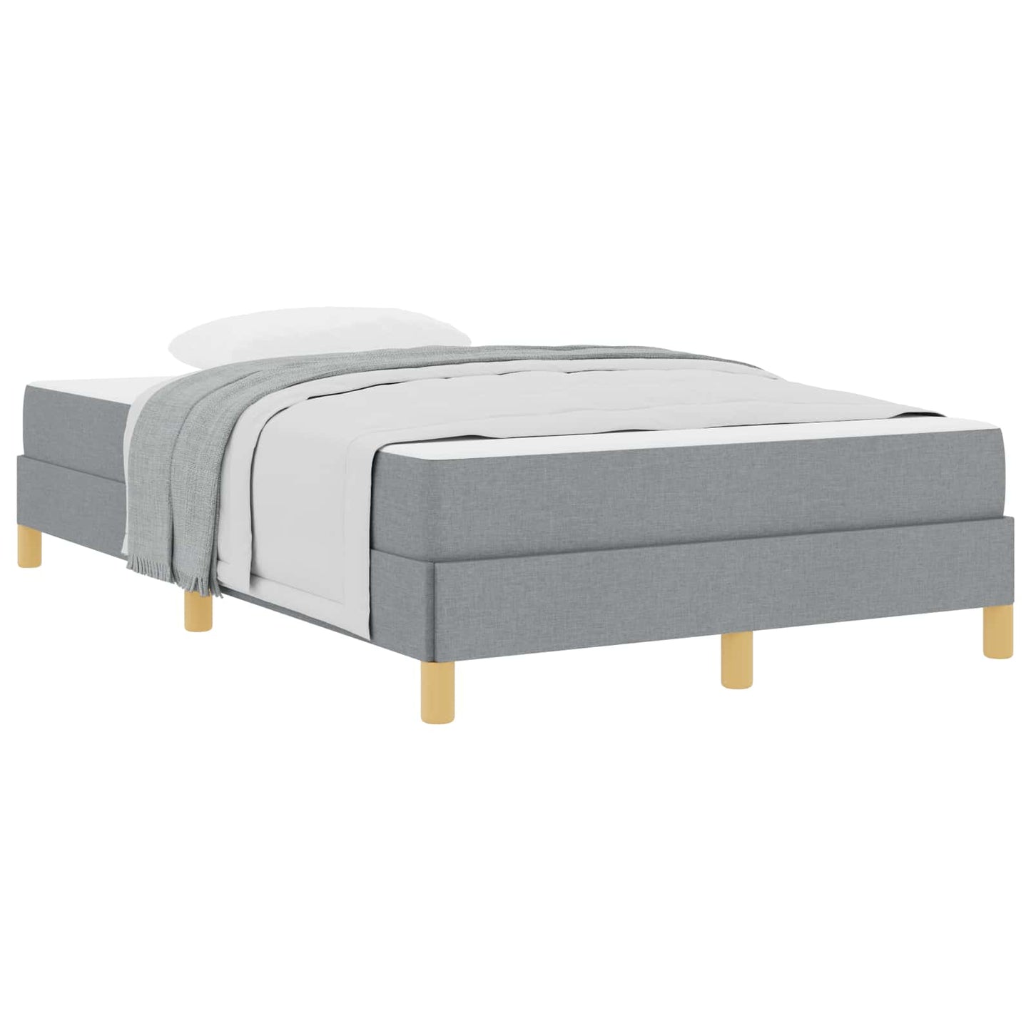 Letto a molle con materasso Grigio chiaro 120 x 200 cm Tessuto | homemem39