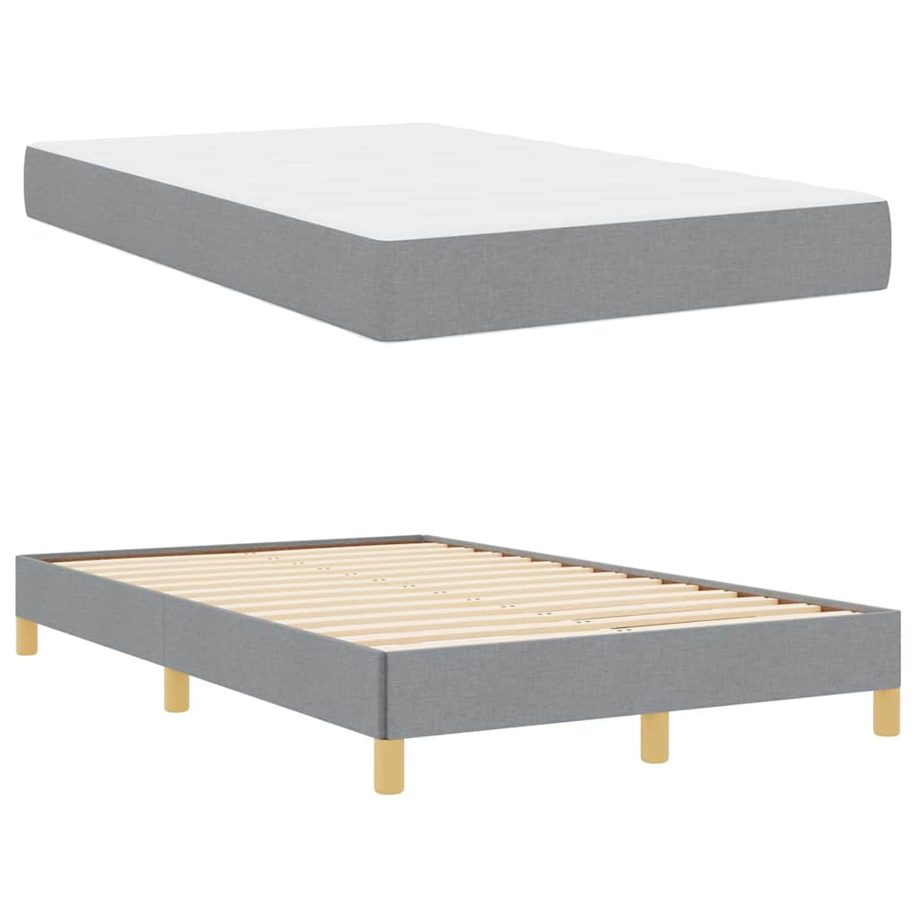 Letto a molle con materasso Grigio chiaro 120 x 200 cm Tessuto | homemem39