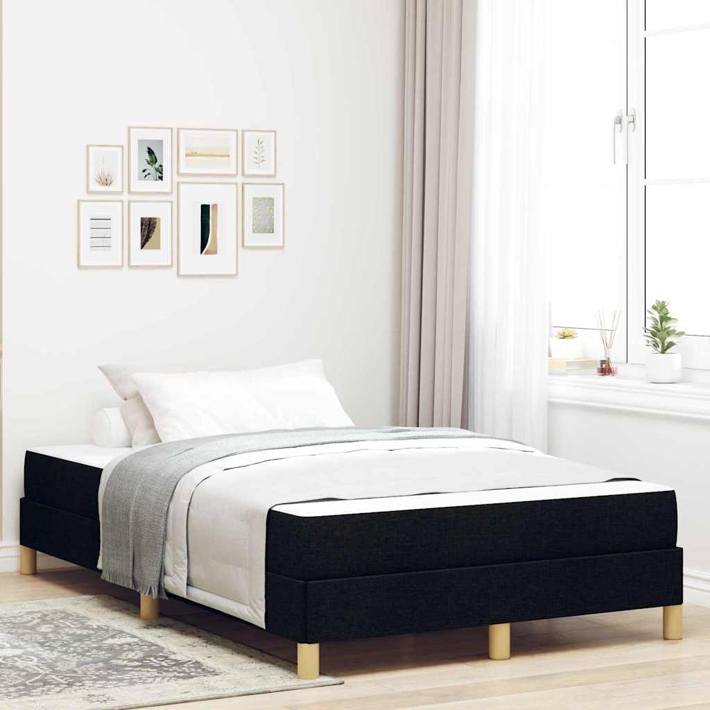 Letto a molle con materasso Nero 120 x 200 cm Tessuto | homemem39