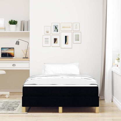 Letto a molle con materasso Nero 120 x 200 cm Tessuto | homemem39
