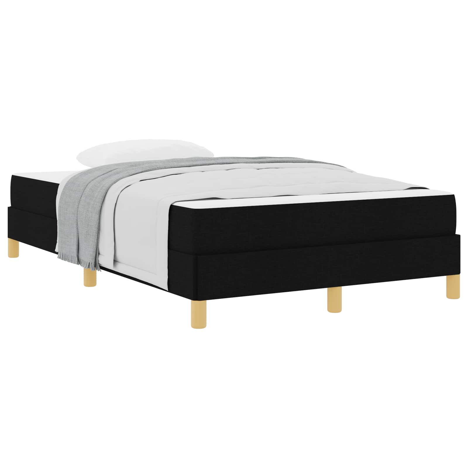 Letto a molle con materasso Nero 120 x 200 cm Tessuto | homemem39