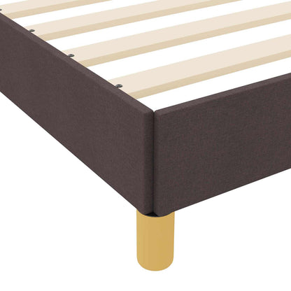 Letto a molle con materasso Marrone Scuro 120 x 200 cm Tessuto | homemem39