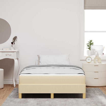 Letto a molle con materasso Crema 120 x 200 cm Tessuto | homemem39