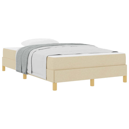 Letto a molle con materasso Crema 120 x 200 cm Tessuto | homemem39