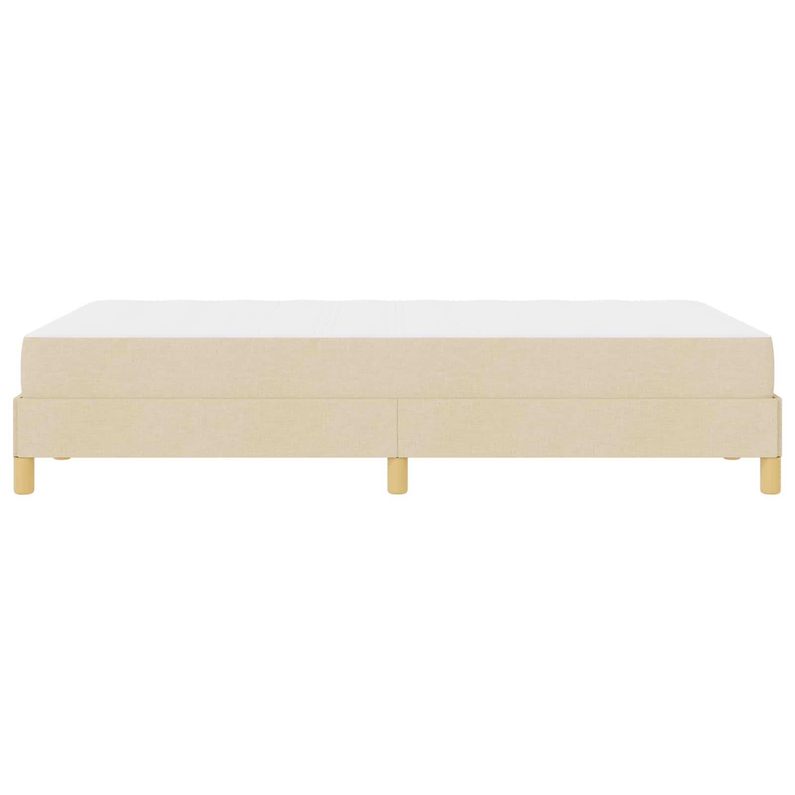 Letto a molle con materasso Crema 120 x 200 cm Tessuto | homemem39
