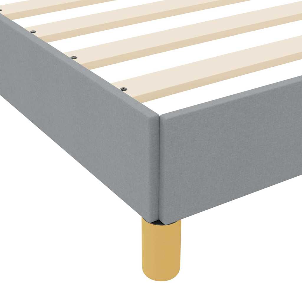 Letto a molle con materasso Grigio chiaro 140 x 190 cm Tessuto | homemem39