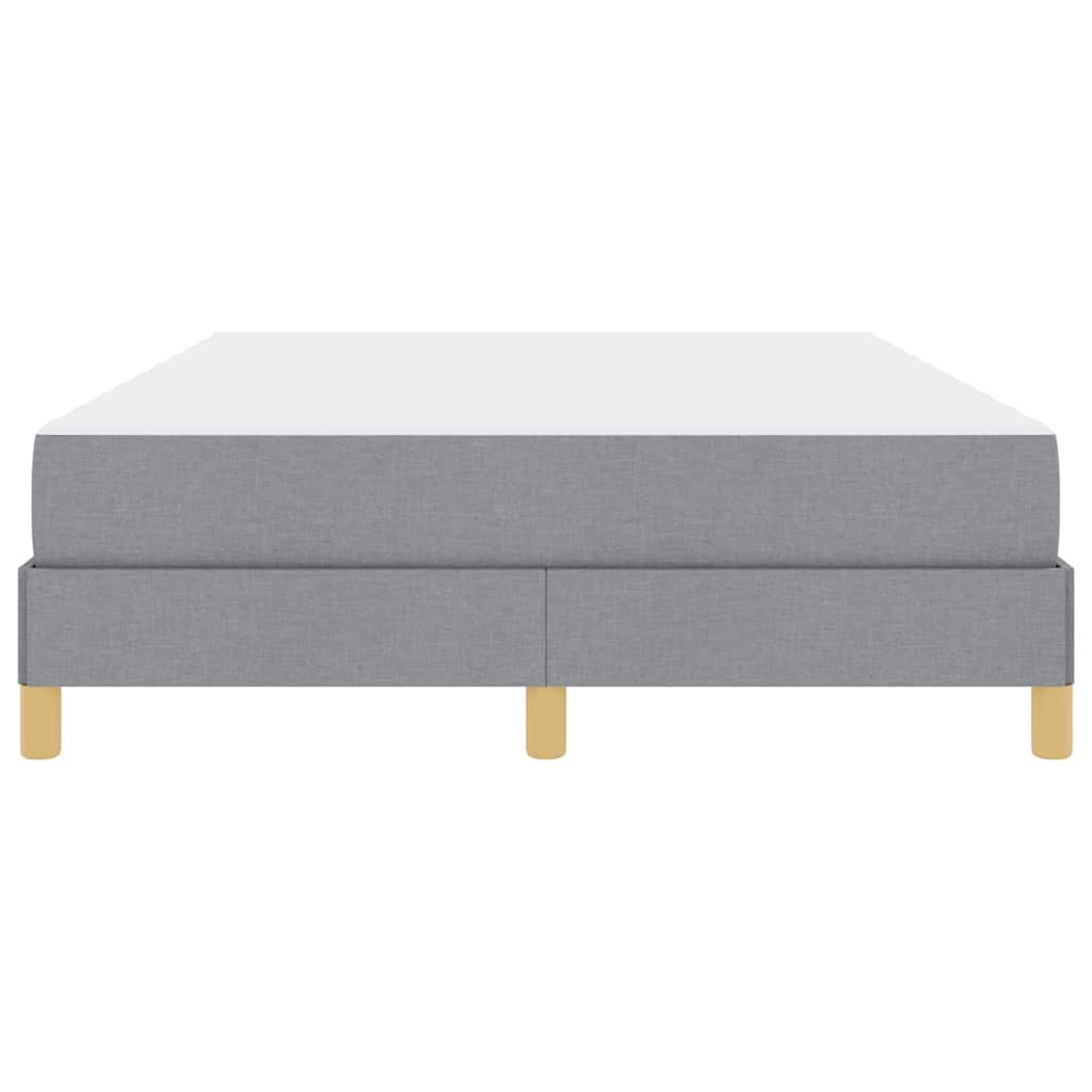 Letto a molle con materasso Grigio chiaro 140 x 190 cm Tessuto | homemem39
