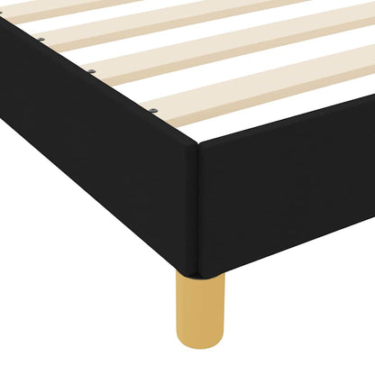 Letto a molle con materasso Nero 140 x 190 cm Tessuto | homemem39