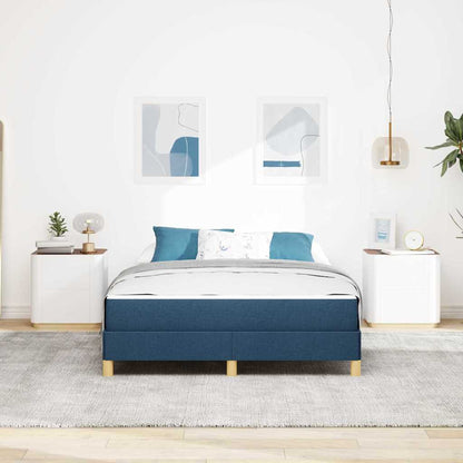 Letto a molle Blu e Marrone 140 x 190 cm