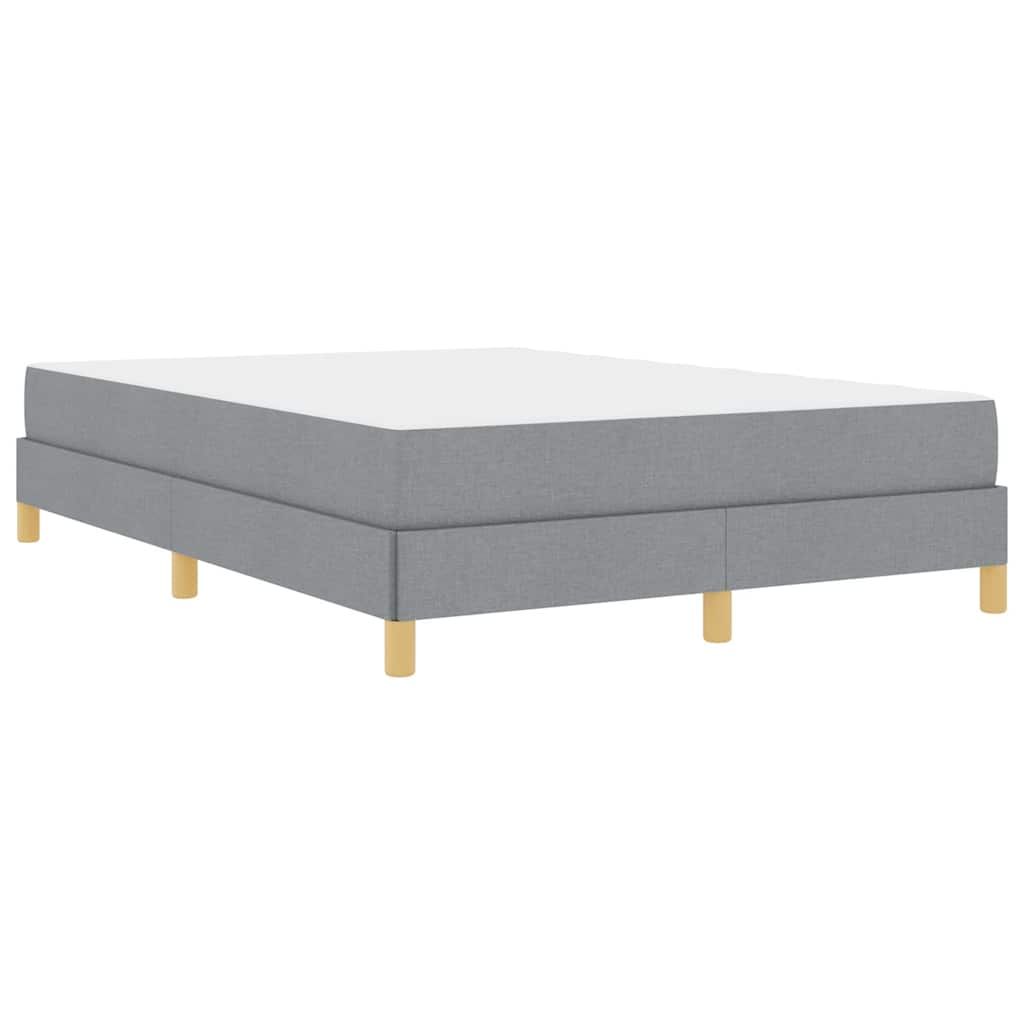 Letto a molle Grigio chiaro e Marrone 140 x 200 cm