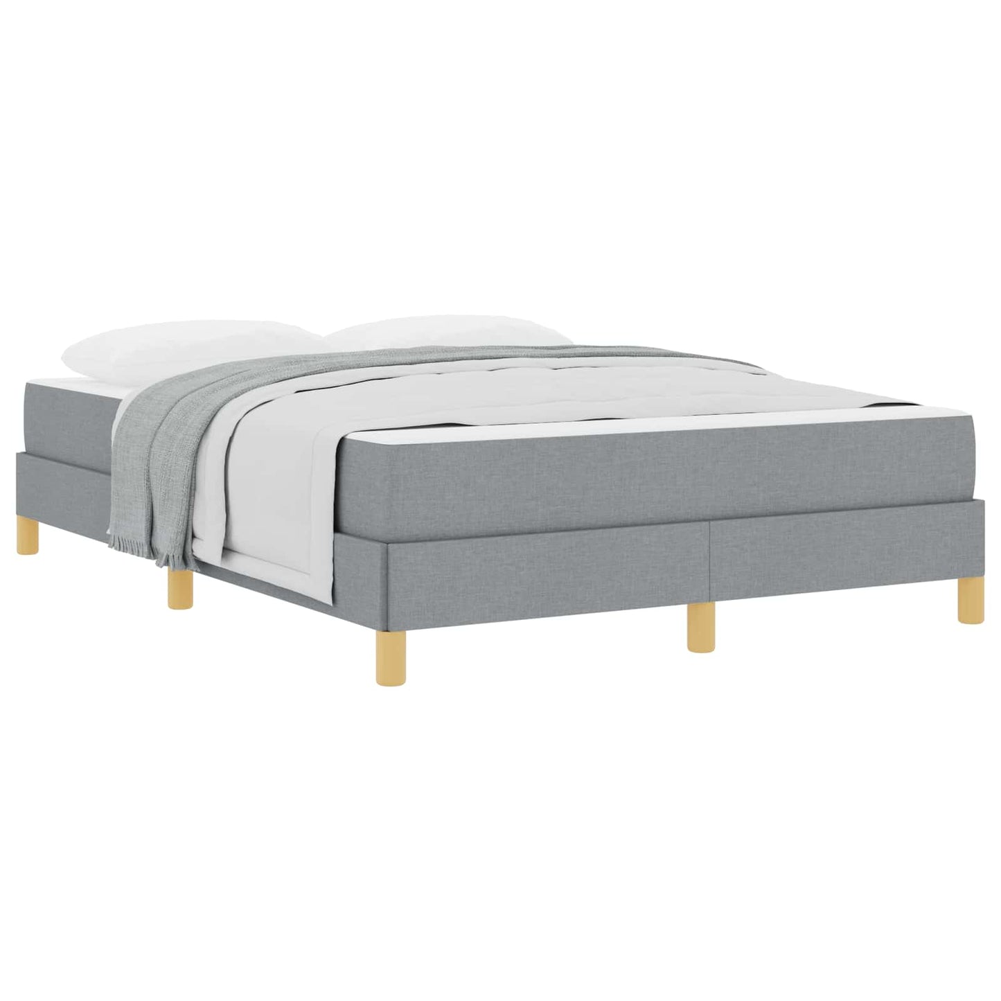 Letto a molle con materasso Grigio chiaro 140 x 200 cm Tessuto | homemem39