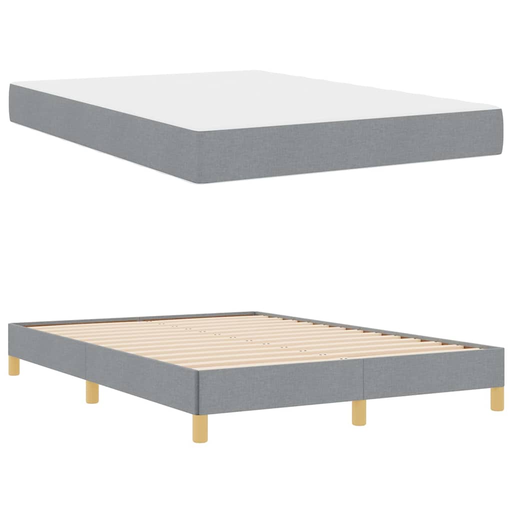 Letto a molle Grigio chiaro e Marrone 140 x 200 cm