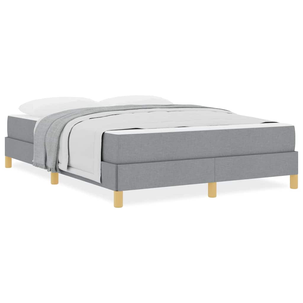 Letto a molle Grigio chiaro e Marrone 140 x 200 cm