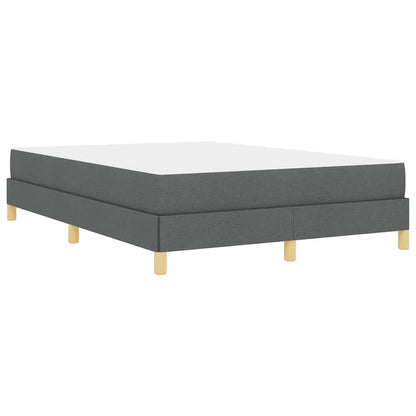 Letto a molle con materasso Grigio scuro 140 x 200 cm Tessuto