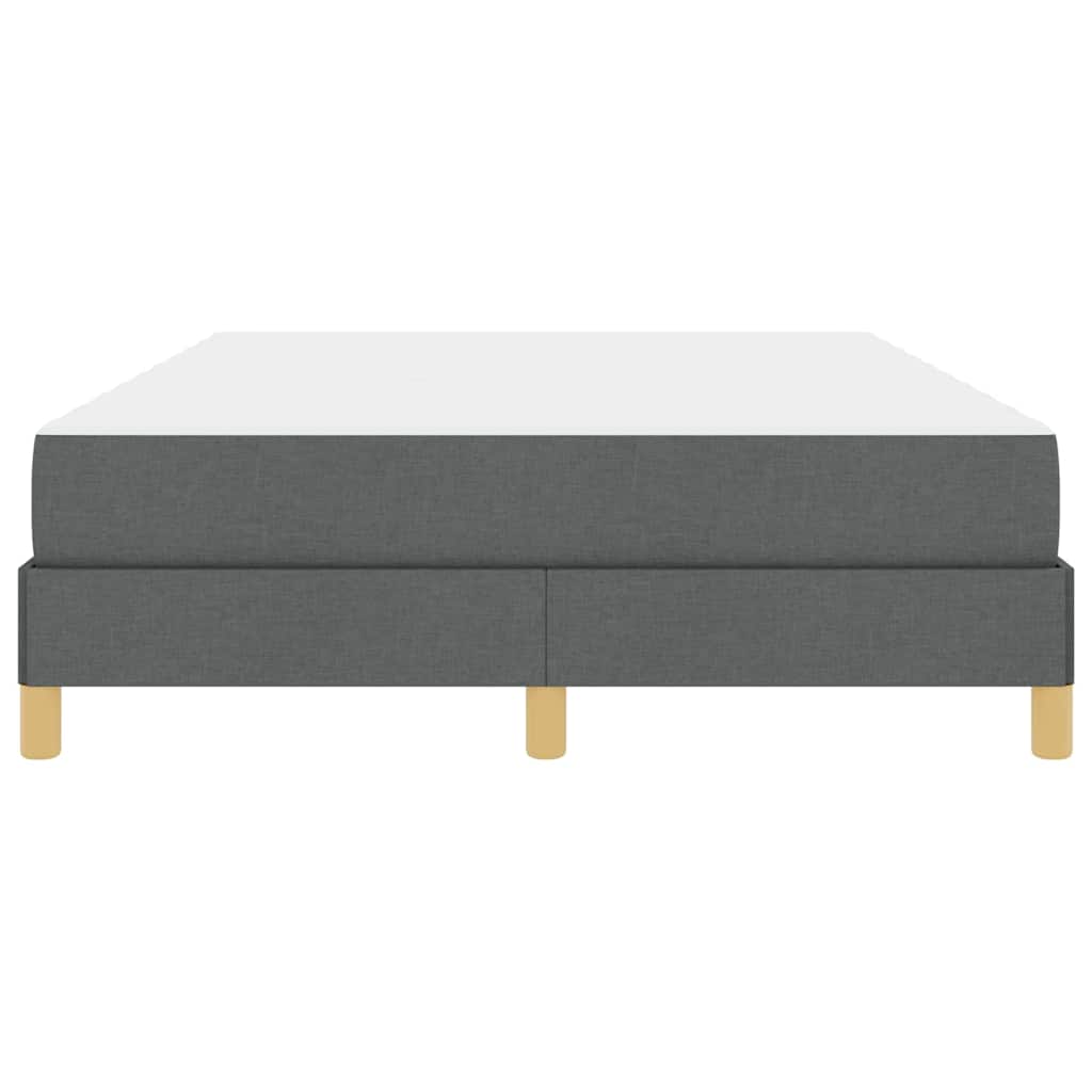 Letto a molle con materasso Grigio scuro 140 x 200 cm Tessuto
