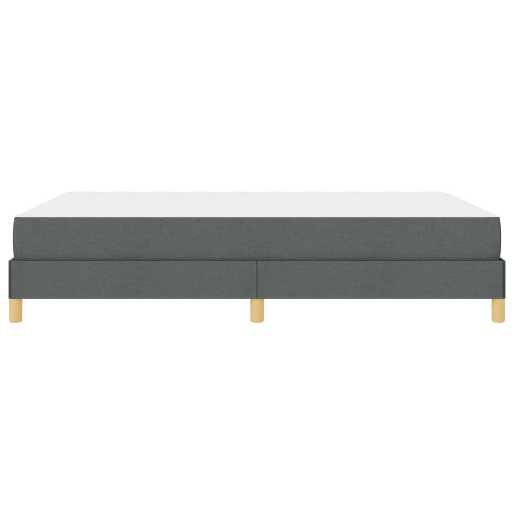 Letto a molle con materasso Grigio scuro 140 x 200 cm Tessuto