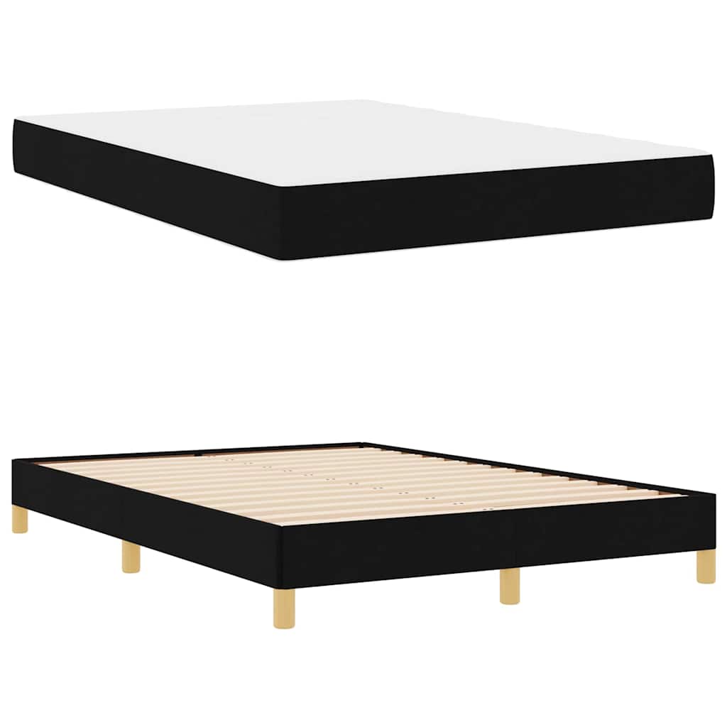 Letto a molle con materasso Nero 140 x 200 cm Tessuto | homemem39