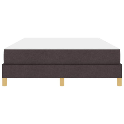 Letto a molle con materasso Marrone Scuro 140 x 200 cm Tessuto | homemem39