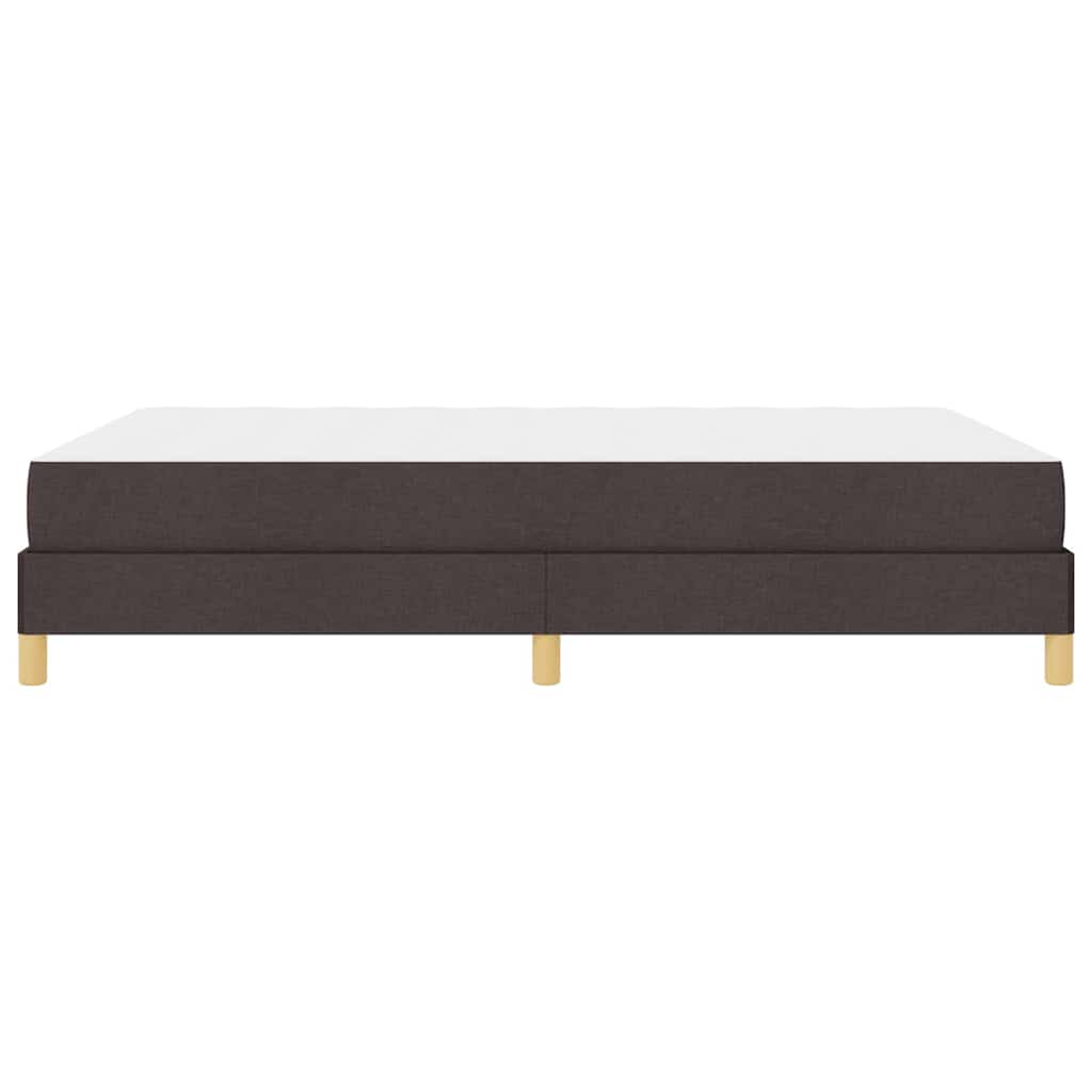 Letto a molle con materasso Marrone Scuro 140 x 200 cm Tessuto | homemem39