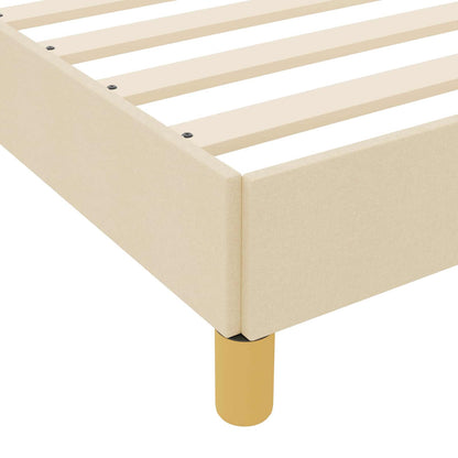 Letto a molle con materasso Crema 140 x 200 cm Tessuto | homemem39