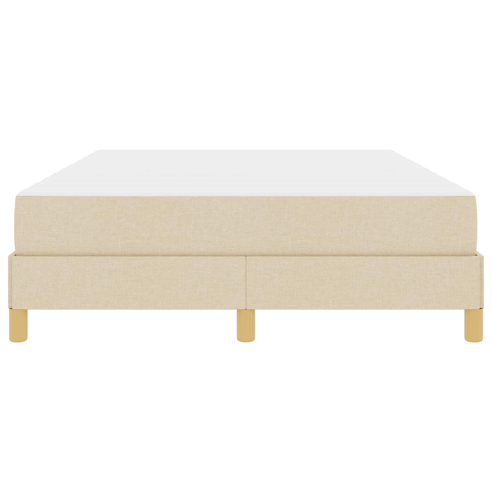 Letto a molle con materasso Crema 140 x 200 cm Tessuto | homemem39