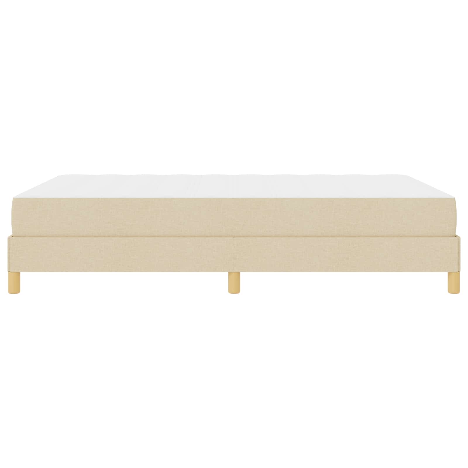 Letto a molle con materasso Crema 140 x 200 cm Tessuto | homemem39