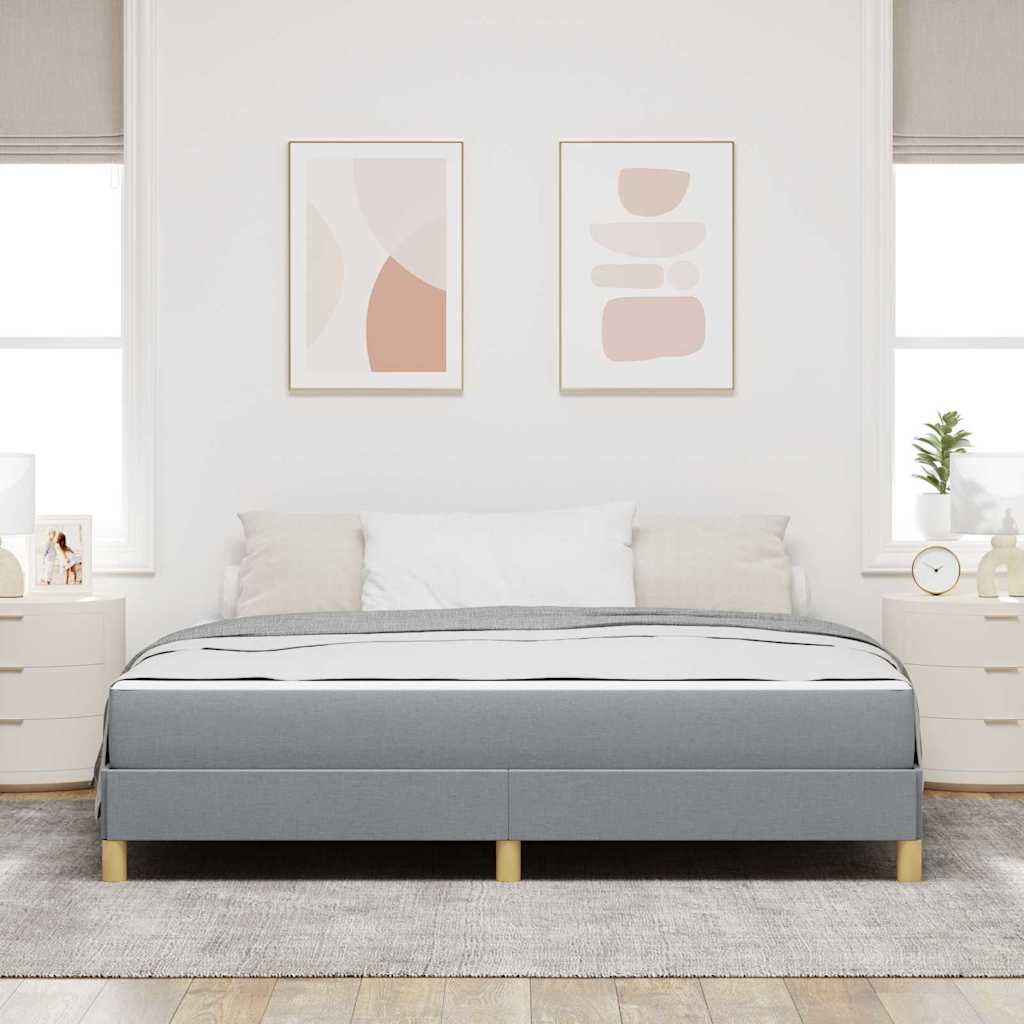 Letto a molle con materasso Grigio chiaro 180 x 200 cm Tessuto | homemem39