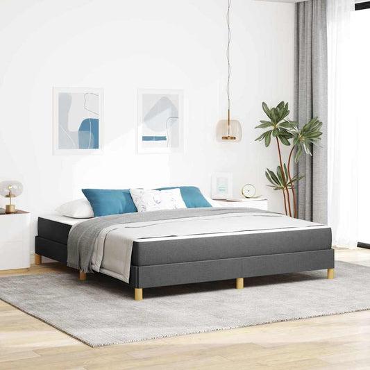 Letto a molle Grigio scuro e Marrone 180 x 200 cm