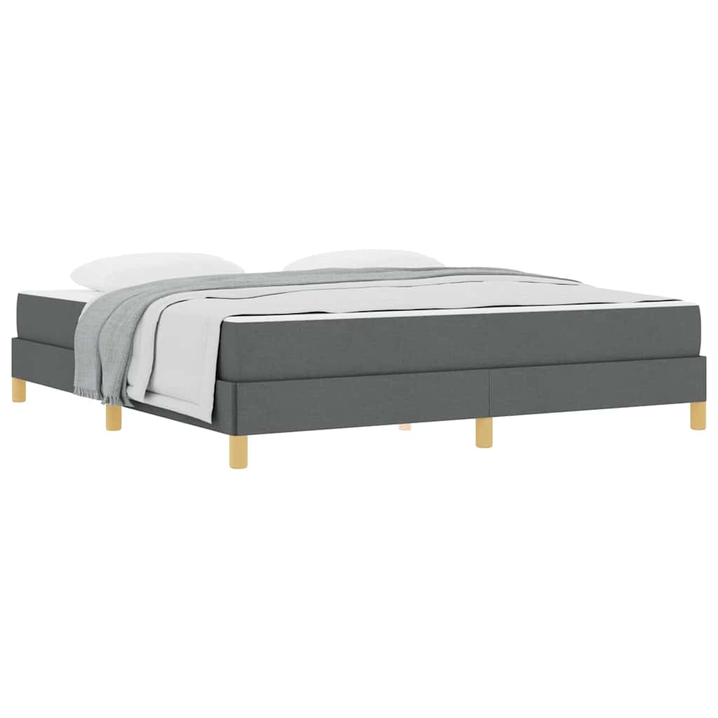 Letto a molle Grigio scuro e Marrone 180 x 200 cm