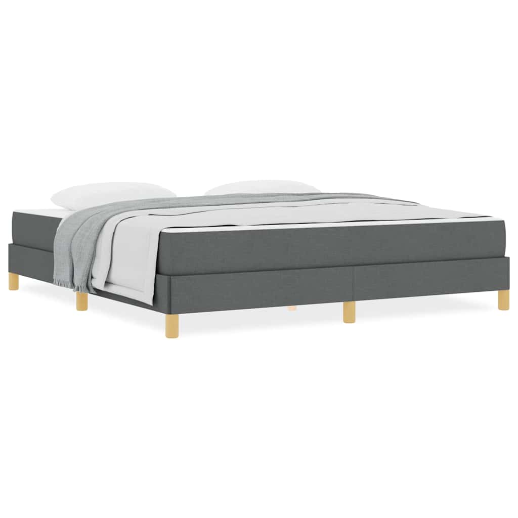 Letto a molle Grigio scuro e Marrone 180 x 200 cm
