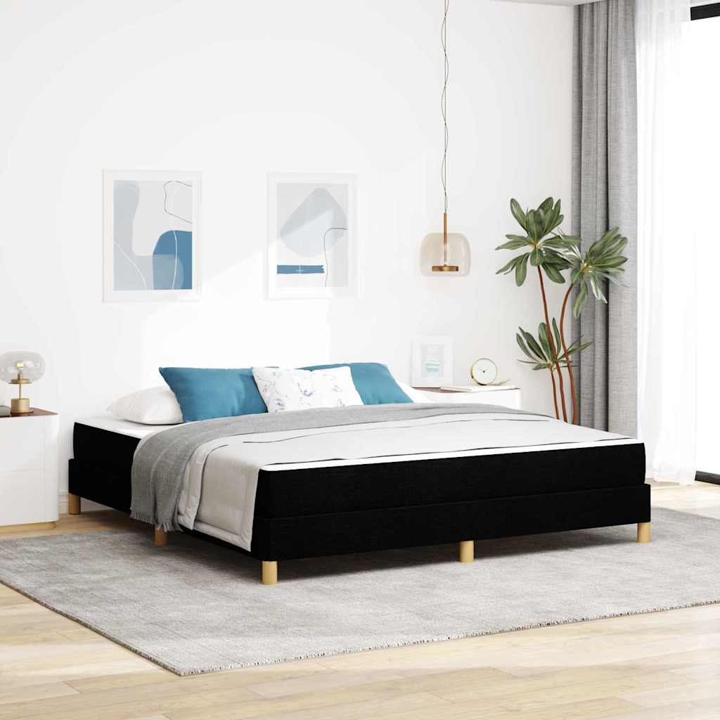 Letto a molle Nero e Marrone 180 x 200 cm